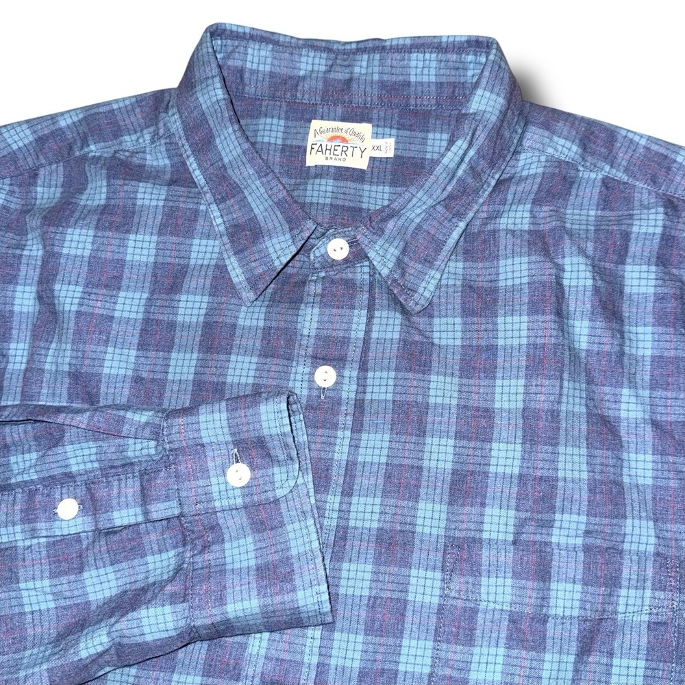 FAHERTY‎ Shirt Men 2XL Plaid Movement L/S Button-Up